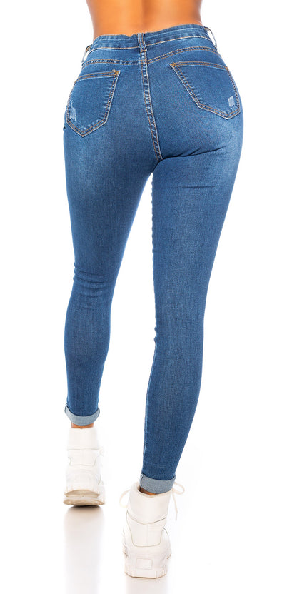 Mid Wash High Waist Jeans