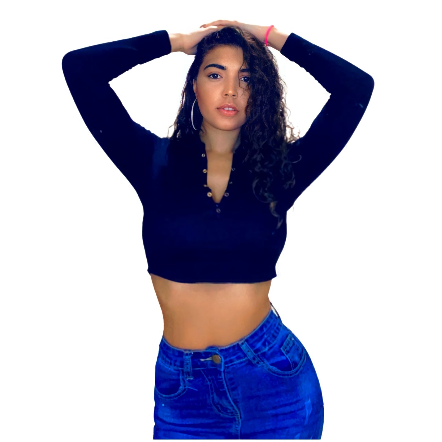 Black Lexy Crop Top