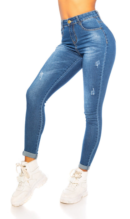 Mid Wash High Waist Jeans